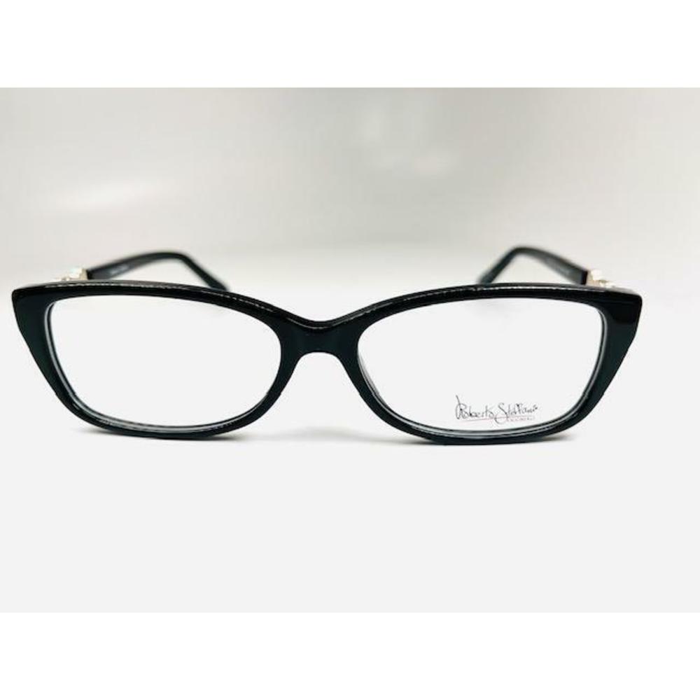 New Roberto Steffani RSS-152 Onyx & Gold Eyeglasses with Crystals 54/15/135